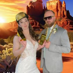 Bina Booths - Romantic wedding photobooth with custom backdrop.