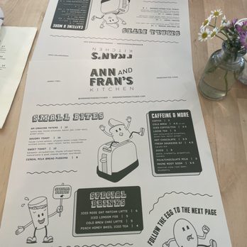 Ann & Fran's Kitchen - super cute menus! - Breakfast & Brunch Near Me - West Yarmouth, Massachusetts