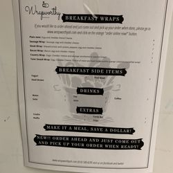 Wrapworthy - Breakfast menu