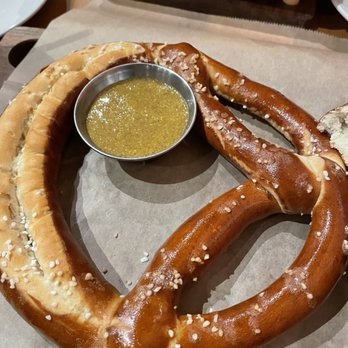 The Guild Warren - Pretzel with spicy mustard. - Brewpubs Near Me - Warren, Rhode Island