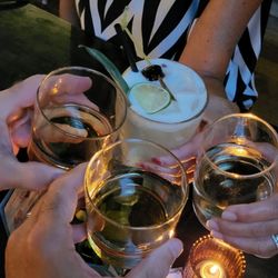 Huddy’s - Cheers to the night ahead. The fancy drink is a Chi Chi Ya Ya, which is a sweet treat.