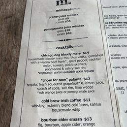 cocktail menu cocktail menu