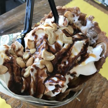 Shibe Park Tavern - Bubble waffle at Shibe Park Tavern at the Oakland Coliseum in Oakland. - Irish Pub Near Me - Oakland, California Shibe Park Tavern - Bubble waffle at Shibe Park Tavern at the Oakland Coliseum in Oakland. - Irish Pub Near Me - Oakland, California