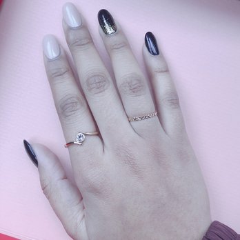 Taurus Nails & Spa - Faux nails, ombré, light pink and black - Nail Salons Near Me - Chicago, Illinois Taurus Nails & Spa - Faux nails, ombré, light pink and black - Nail Salons Near Me - Chicago, Illinois