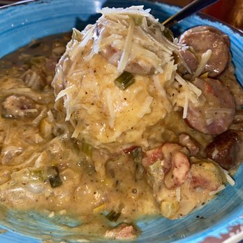 LuLu's Destin - SHRIMP  & GRITS--Gouda Grits, Andouille Sausage & Ham *My FAVORITE * - Seafood Near Me - Destin, Florida