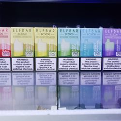 NEW- ELF BAR DISPOSABLES!
5000 PUFFS