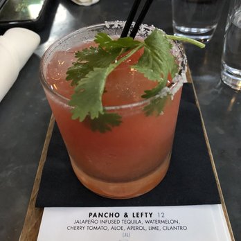 The Ice Plant - Pancho & Lefty - spicy with the jalapeño infused tequila but overall very good combination of flavors - Cocktail Bars Near Me - St. Augustine, Florida