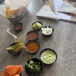 Senor Taco - Various ingredients from salsa bar