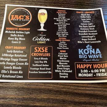 jac's bar grill - Drink menu - Sports Bars Near Me - Chatfield, Minnesota