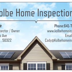 Kolbe Home Inspections - Timely, Acurrate, Professional. Our goal is to give you the highest level of service in easy to understand information.