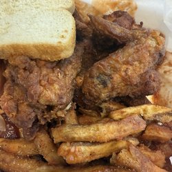 Mt Pleasant Bar-B-Q - Wing special with sauce on everything- walking!