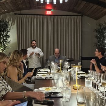 WeVINO - Chef Brik elucidating various courses in his Menu Dégustation paired with the Heitz Wines & Louis XIII Cognac. - Wine Bars Near Me - Westlake Village, California WeVINO - Chef Brik elucidating various courses in his Menu Dégustation paired with the Heitz Wines & Louis XIII Cognac. - Wine Bars Near Me - Westlake Village, California