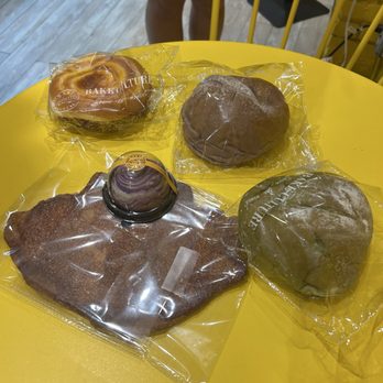 Bake Culture - Flat croissant, custard bun, matcha purple rice, taro puff, taro pork floss - Bakeries Near Me - New York, New York Bake Culture - Flat croissant, custard bun, matcha purple rice, taro puff, taro pork floss - Bakeries Near Me - New York, New York