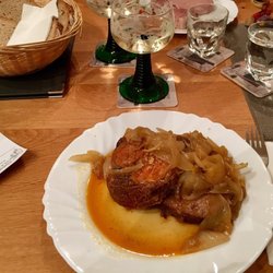 Spießbraten mit Zwibbelscher