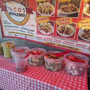 Tacos Supremo - table full of tacoss - Tacos Near Me - North Hollywood, California Tacos Supremo - table full of tacoss - Tacos Near Me - North Hollywood, California