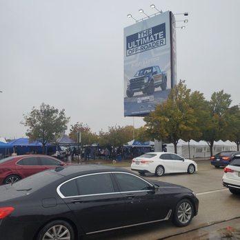 AT&T Stadium - Parking lot on a very gloomy and rainy day. However it did not deter tailgating - Stadiums & Arenas Near Me - Arlington, Texas