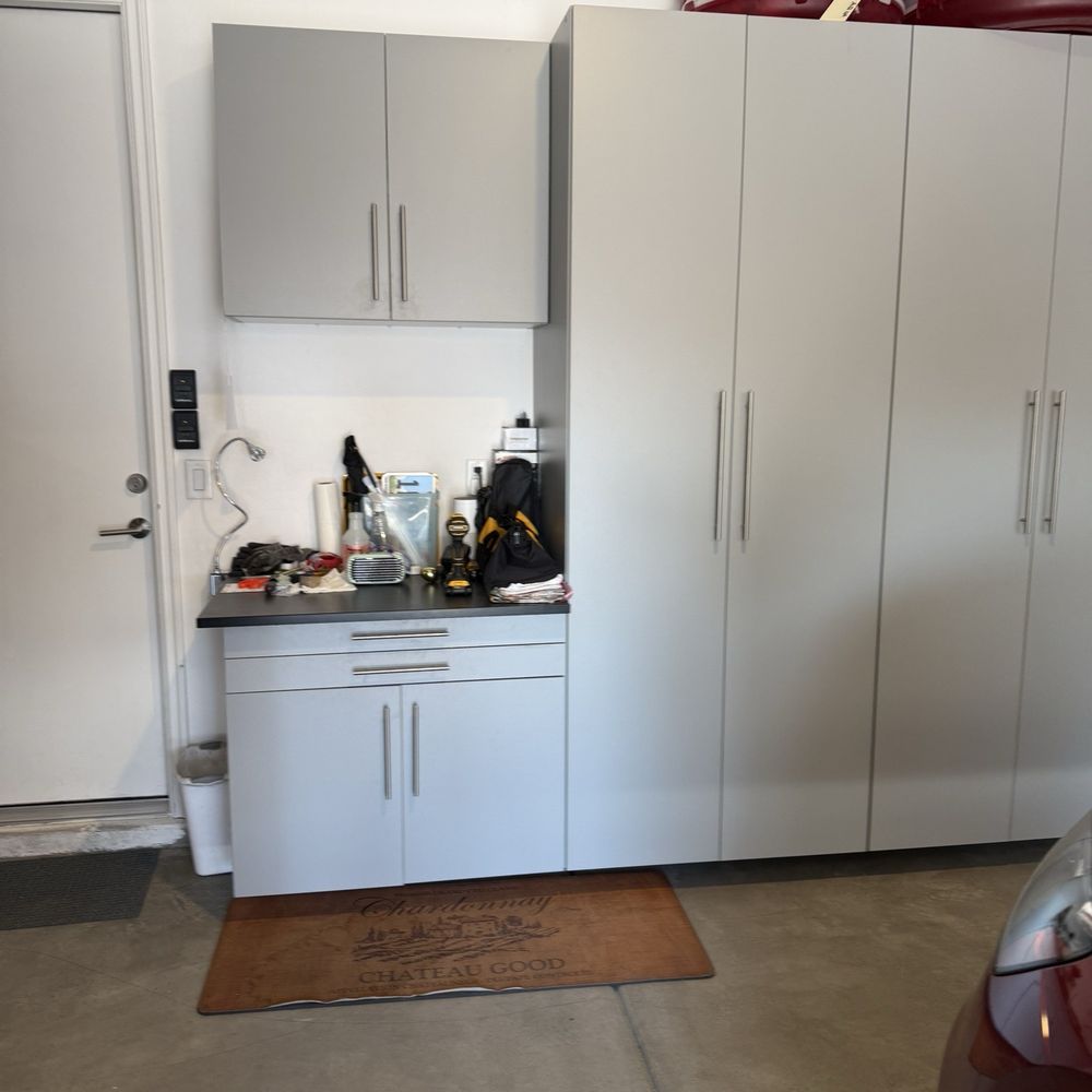 Garaginization - Older cabinets and work bench from original installation 4 years ago. - Cabinetry Near Me - Las Vegas, Nevada Garaginization - Older cabinets and work bench from original installation 4 years ago. - Cabinetry Near Me - Las Vegas, Nevada