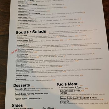 The Dillinger - Menu - Bars Near Me - Boulder City, Nevada