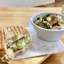 Folklore Coffee - Chicken salad with a sausage soup