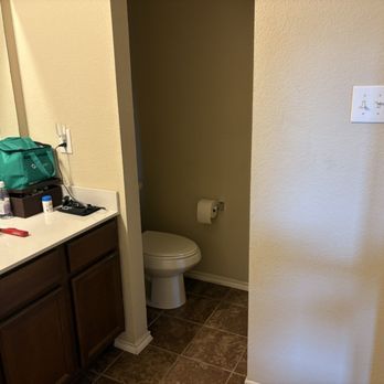 Master Crafter Tile & Bath - Before construction, toilet area - General Contractors Near Me - Flower Mound, Texas