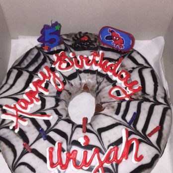 Mary's Donuts - Spider man birthday donut - Donuts Near Me - Lakeside, California Mary's Donuts - Spider man birthday donut - Donuts Near Me - Lakeside, California