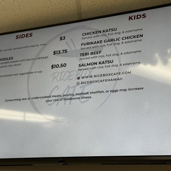 Rice Box Cafe - Menu - Japanese Near Me - Mililani, Hawaii Rice Box Cafe - Menu - Japanese Near Me - Mililani, Hawaii