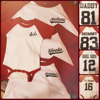 family raglan shirts