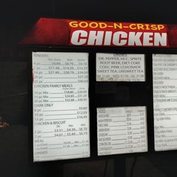 Good N Crisp Chicken - Menu Oct 2023