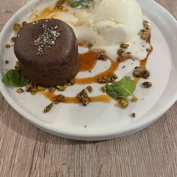 Zaytinya - Chocolate coffee cake with ice cream - Greek Near Me - Washington, DC, District of Columbia Zaytinya - Chocolate coffee cake with ice cream - Greek Near Me - Washington, DC, District of Columbia