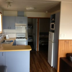 Marengo Holiday Park - Kitchen back to bedrooms