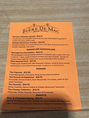 Menu photo 5 Biere De Mac Brew Works Mackinaw City, MI Menu photo 5 Biere De Mac Brew Works Mackinaw City, MI