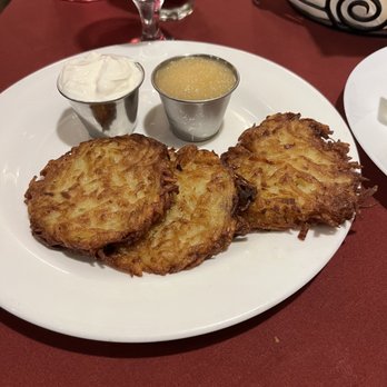 Loft By Hot Potato - Potato Latkes with applesauce and sour cream - Russian Near Me - Brooklyn, New York Loft By Hot Potato - Potato Latkes with applesauce and sour cream - Russian Near Me - Brooklyn, New York