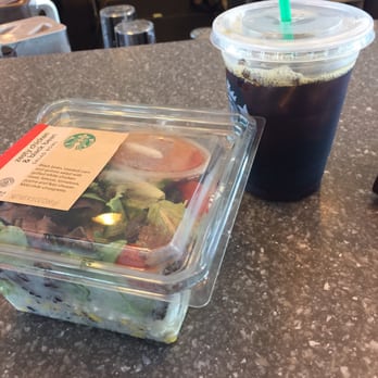 Starbucks - Chicken and Black bean salad with Quinoa. Iced black coffee. - Coffee & Tea Near Me - Atlanta, Georgia Starbucks - Chicken and Black bean salad with Quinoa. Iced black coffee. - Coffee & Tea Near Me - Atlanta, Georgia