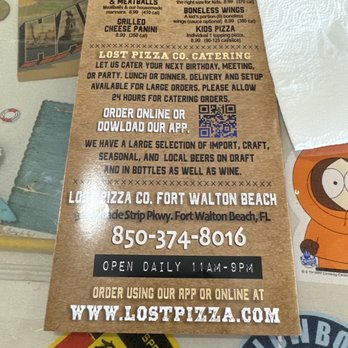 Lost Pizza - Phone number for restaurant - Pizza Near Me - Fort Walton Beach, Florida Lost Pizza - Phone number for restaurant - Pizza Near Me - Fort Walton Beach, Florida