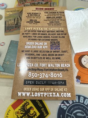 Menu photo 8 Lost Pizza Fort Walton Beach, FL Menu photo 8 Lost Pizza Fort Walton Beach, FL