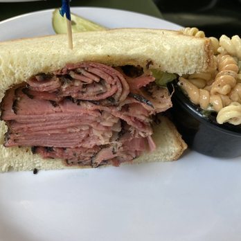 Milton's - Half pastrami sandwich with pasta salad - Delis Near Me - Del Mar, California Milton's - Half pastrami sandwich with pasta salad - Delis Near Me - Del Mar, California
