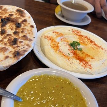Sheeba Restaurant- Canton - Lentil soup, tanoor bread & hummus - Mediterranean Near Me - Canton, Michigan
