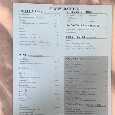 Menu photo 1 Flower Child Cafe Brookvale, NSW