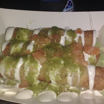 Doomie's NextMex - Beef taquitos ($5). The beef got mushy when deep fried in the shell. Flavor was okay. Hated the sour cream. - Vegan Near Me - Los Angeles, California Doomie's NextMex - Beef taquitos ($5). The beef got mushy when deep fried in the shell. Flavor was okay. Hated the sour cream. - Vegan Near Me - Los Angeles, California