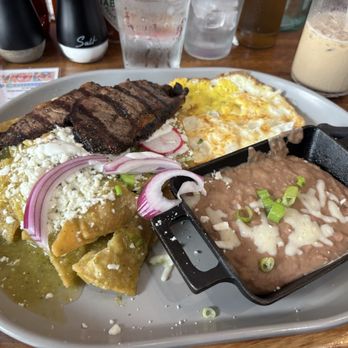 Gina's Kitchen +Catering - Chilaquiles verdes with carne asada - Breakfast & Brunch Near Me - Rancho Cucamonga, California Gina's Kitchen +Catering - Chilaquiles verdes with carne asada - Breakfast & Brunch Near Me - Rancho Cucamonga, California