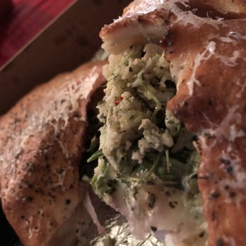 Sauce on the Side - Pesto chicken, mozzarella...inside the Roasty Toasty! - Salad Near Me - St. Louis, Missouri Sauce on the Side - Pesto chicken, mozzarella...inside the Roasty Toasty! - Salad Near Me - St. Louis, Missouri
