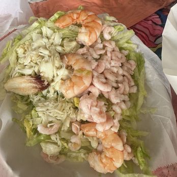 Swan Oyster Depot - Prawns baby shrimp over lettuce - Seafood Near Me - San Francisco, California Swan Oyster Depot - Prawns baby shrimp over lettuce - Seafood Near Me - San Francisco, California