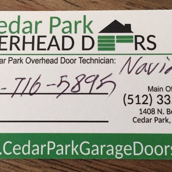 Cedar Park Overhead Doors - Company Business Card !! Navid - Garage Door Services Near Me - Cedar Park, Texas Cedar Park Overhead Doors - Company Business Card !! Navid - Garage Door Services Near Me - Cedar Park, Texas