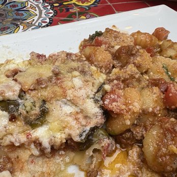 Pane E Amore Italian Cafe - Combo of lasagna and gnocchi bolognese. Amazingly fresh, rich yet light - Cafes Near Me - Bradenton Beach, Florida