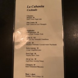 Cocktail Menu Cocktail Menu