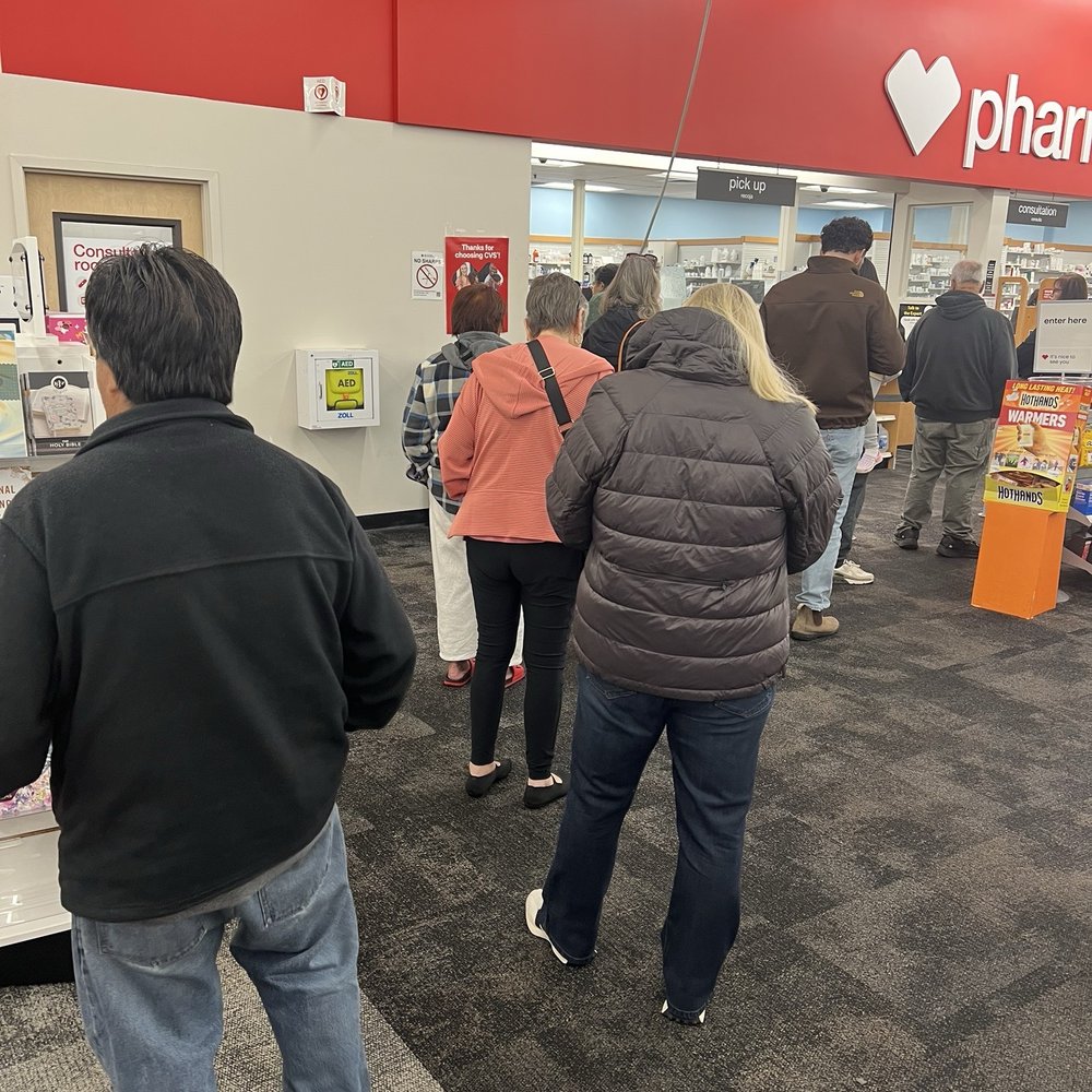 CVS Pharmacy - Line at pharmacy on Wednesday at 4:30 pm one person helping people! Completely unacceptable! Switching prescriptions today. - Pharmacy Near Me - San Bruno, California CVS Pharmacy - Line at pharmacy on Wednesday at 4:30 pm one person helping people! Completely unacceptable! Switching prescriptions today. - Pharmacy Near Me - San Bruno, California