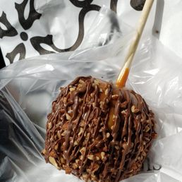 a caramel on a stick