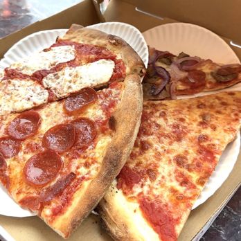 Joe's Pizza - Top left: Fresh Mozzarella, Bottom left: Pepperoni, Top right: Supreme, Bottom right: Cheese - Pizza Near Me - Cambridge, Massachusetts Joe's Pizza - Top left: Fresh Mozzarella, Bottom left: Pepperoni, Top right: Supreme, Bottom right: Cheese - Pizza Near Me - Cambridge, Massachusetts