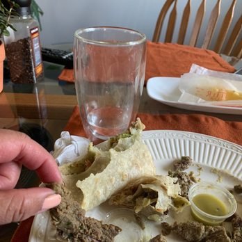 Taco Star - The meat was not chopped small enough to be in a decent Carne Asada burrito.  The meat were like Stew  chunks!nasty! - Tacos Near Me - Northglenn, Colorado