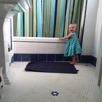 Chastain Plumbing - Original 1920's hex tile with original tub, all new plumbing and sink. - Plumbing Near Me